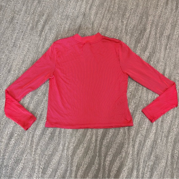 Women’s Nike Air Fireberry Mock Neck Long Sleeve Striped Top Size XL - Picture 3 of 5